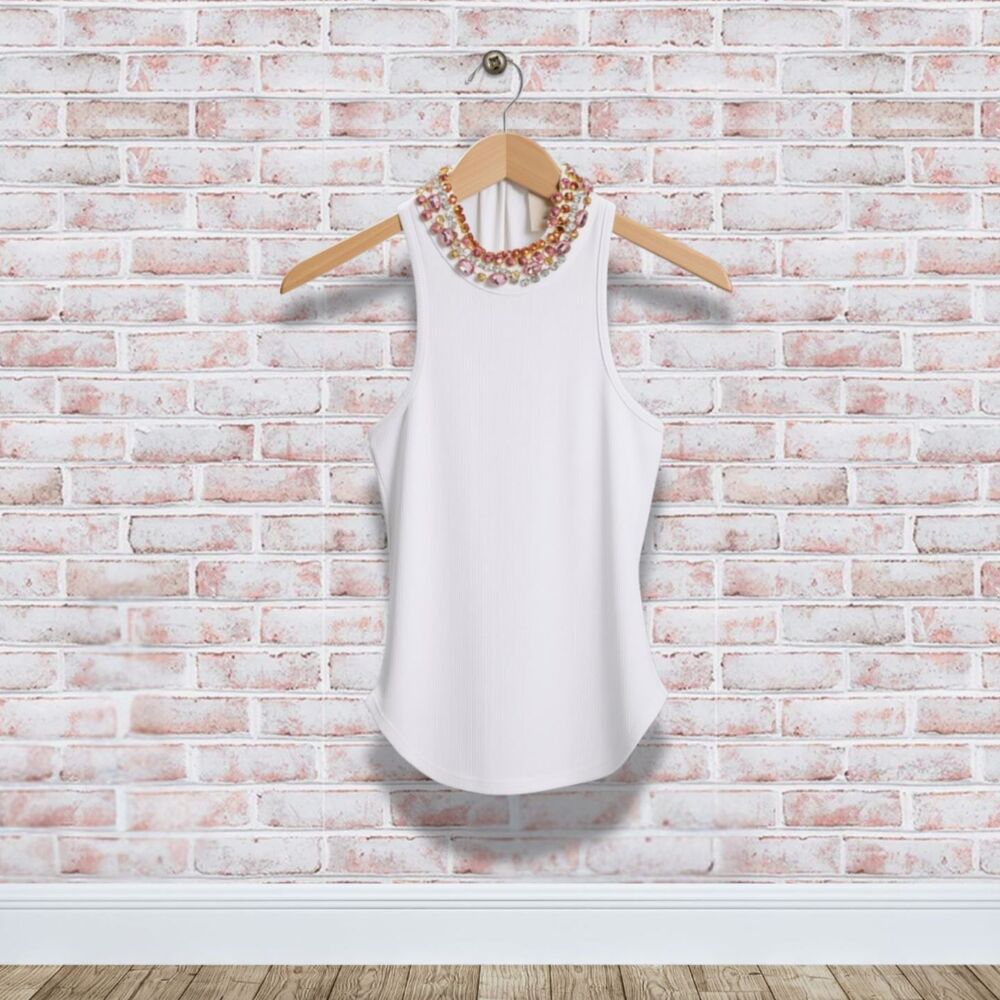 NWT Cinq à Sept Lizzie Rhinestone Necklace Tank Top Vest S - Picture 4 of 6